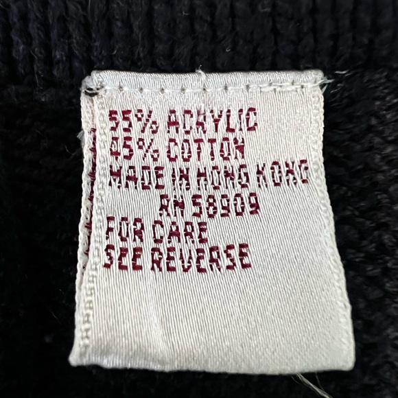 Vintage Bechamel Floral  Embroidered Black Sweater size M - Picture 9 of 11